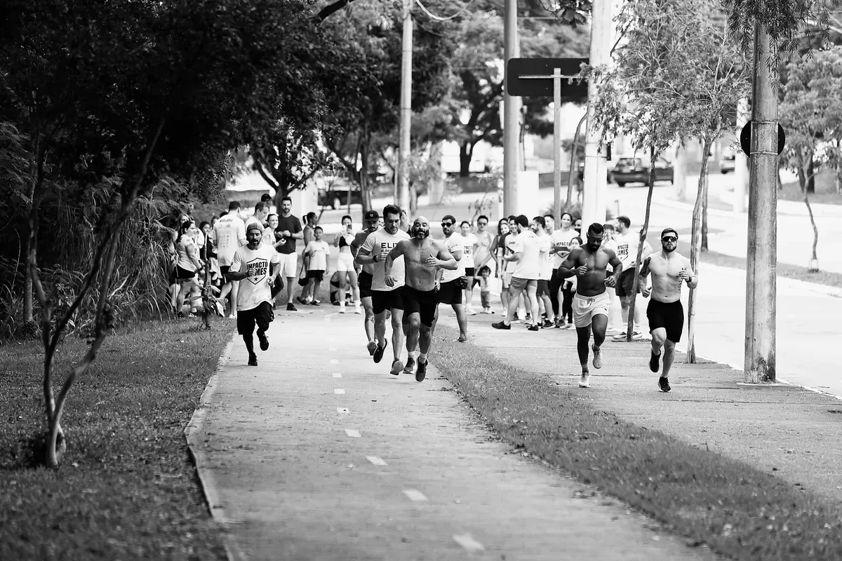 Atletas na prova Run for Faith
