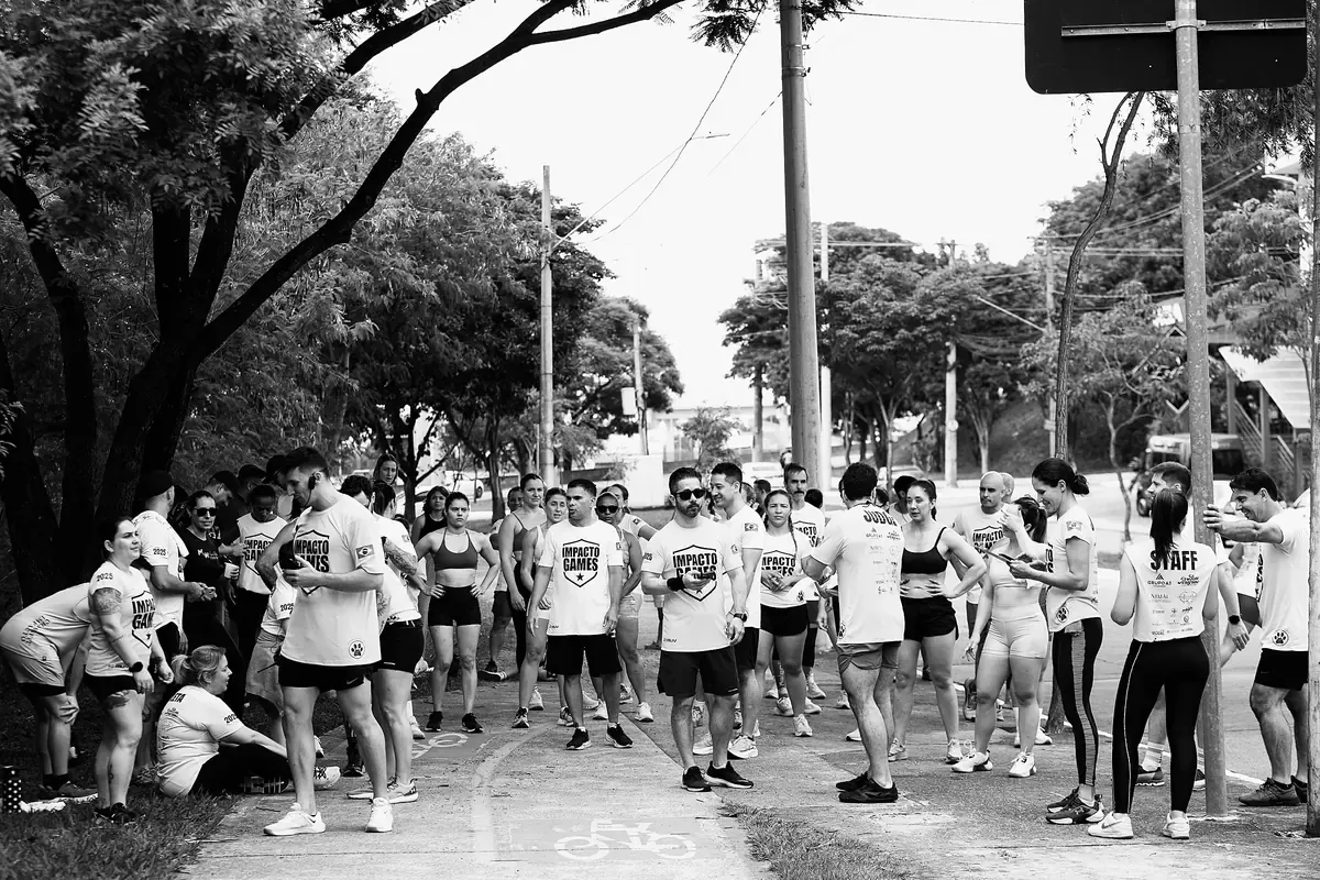 Atletas concentrados antes da largada